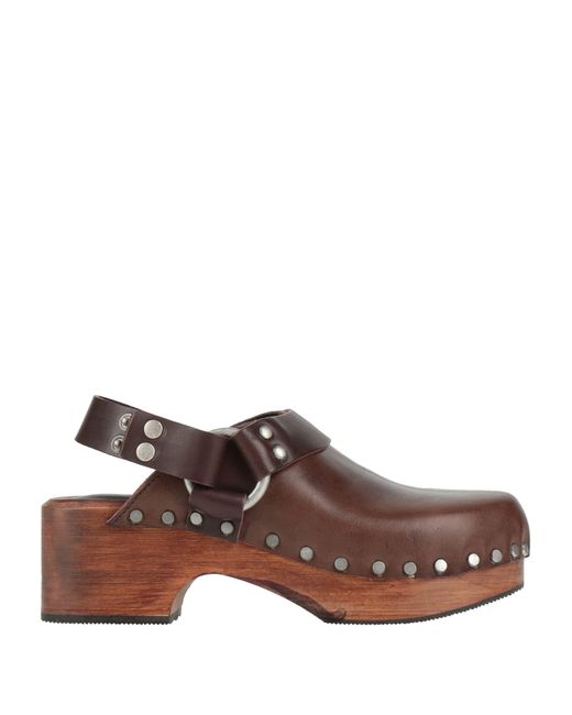 Re/done Brown Mules & Clogs Leather