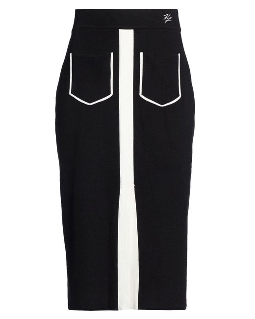 Karl Lagerfeld Black Midi Skirt