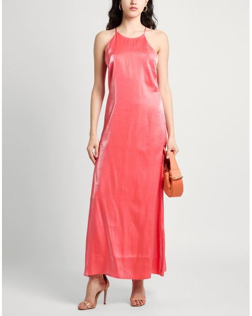 Ottod'Ame Pink Maxi Dress Viscose, Polyester