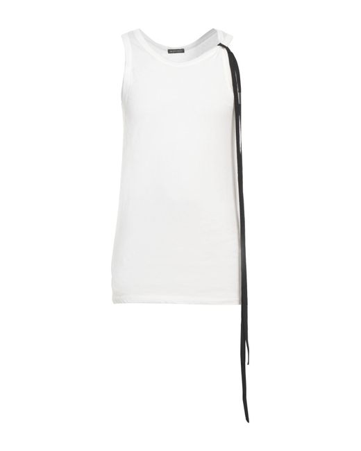 Ann Demeulemeester White Tank Top for men
