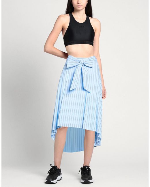 Gaelle Paris Blue Midi Skirt Cotton