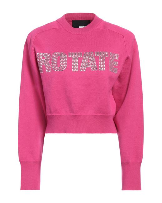 Jersey Shandy con apliques de strass ROTATE BIRGER CHRISTENSEN de color Pink