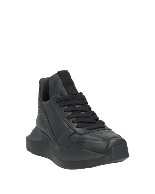 Rick Owens Black Sneakers Leather