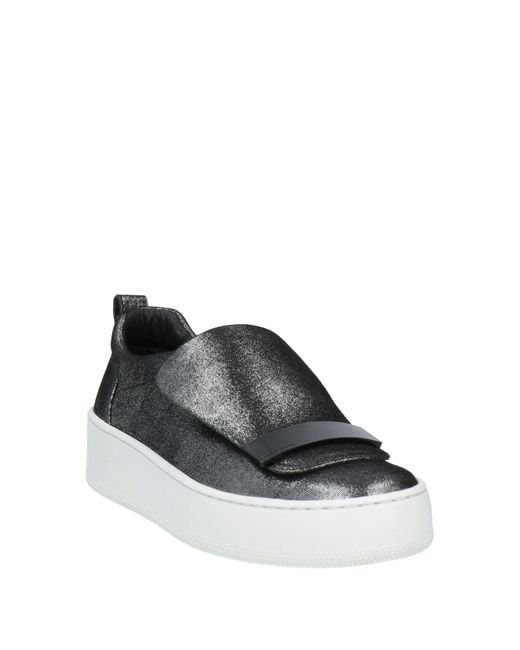 Sergio Rossi Gray Charcoal Sneakers Leather