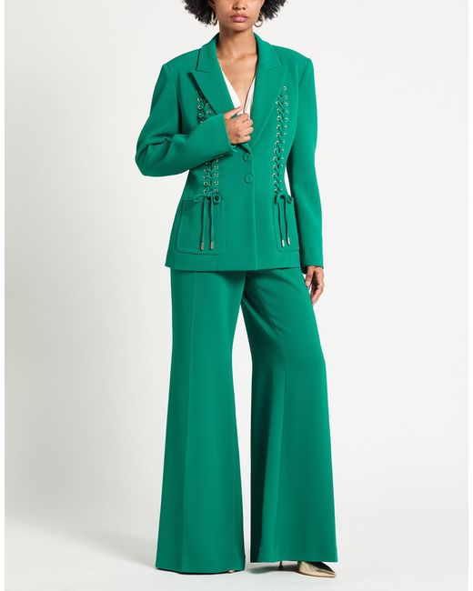 Elie Saab Green Suit Viscose, Elastane