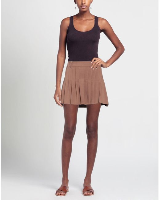 Pinko Brown Mini Skirt