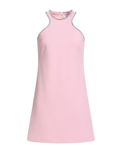 Nenette Pink Mini Dress Polyester, Elastane