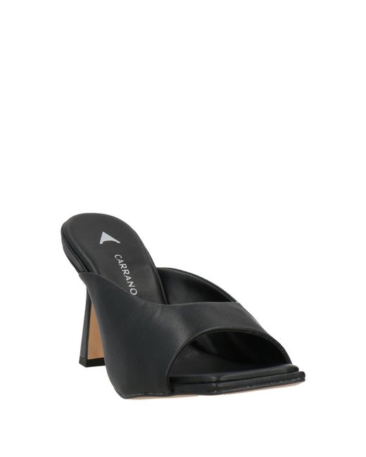 Carrano Black Sandals Leather