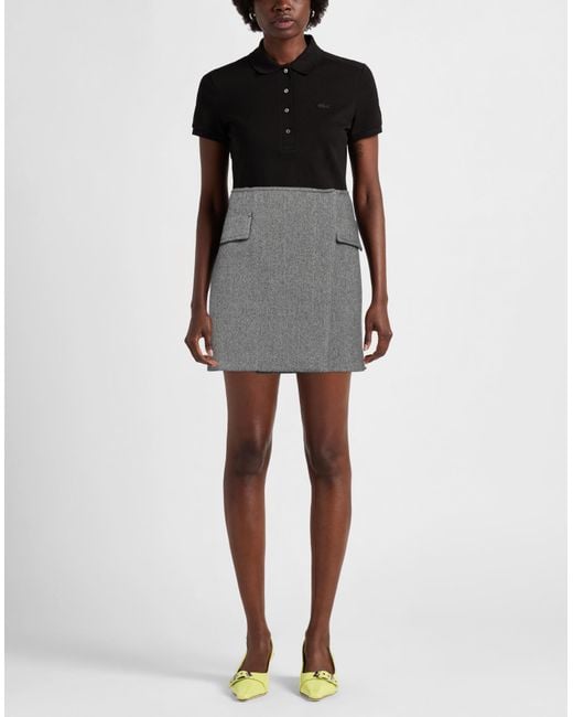 Sportmax Gray Mini Skirt Virgin Wool, Elastane