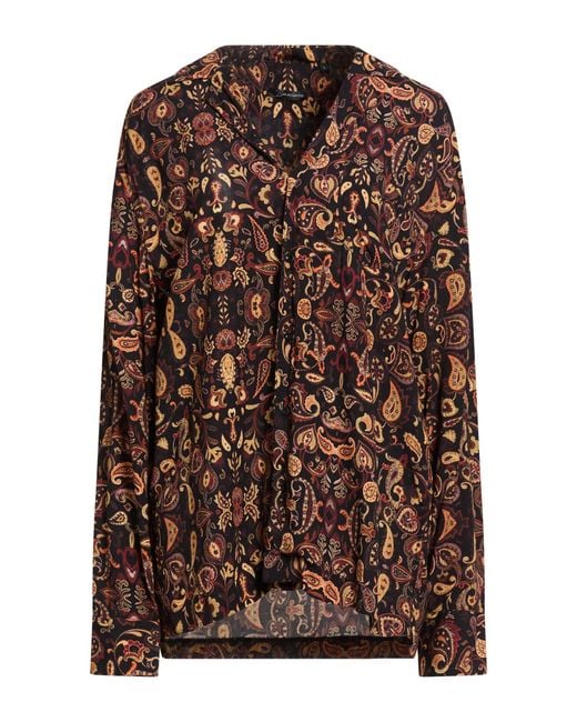 BENEVIERRE Brown Shirt Viscose for men