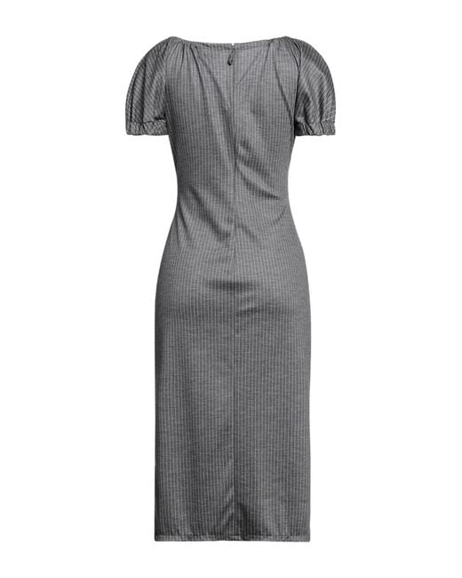 Giorgio Armani Gray Midi-Kleid