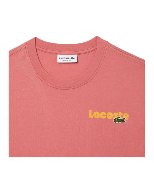 Lacoste T-shirts in Pink für Herren