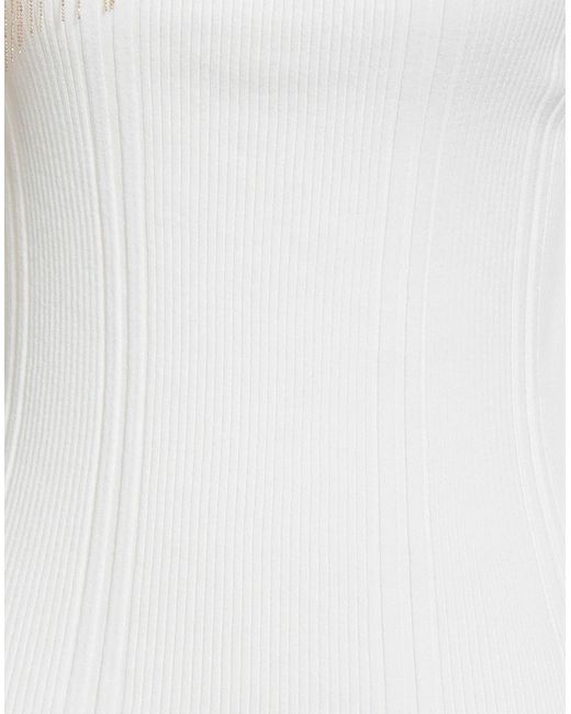 SIMONA CORSELLINI White Sweater Viscose, Polyester