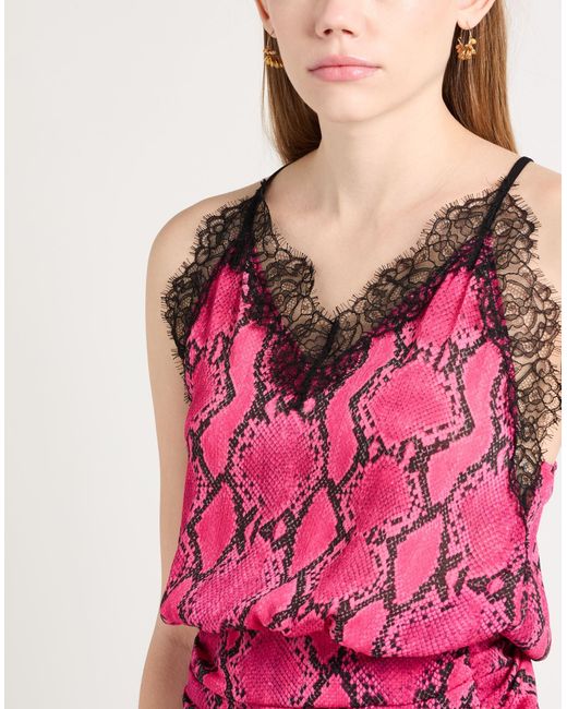 Pinko Pink Fuchsia Top Polyester, Polyamide