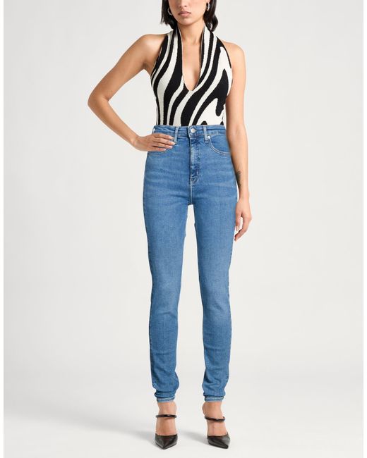 Calvin Klein Blue Jeans Cotton, Elasterell-P, Elastane