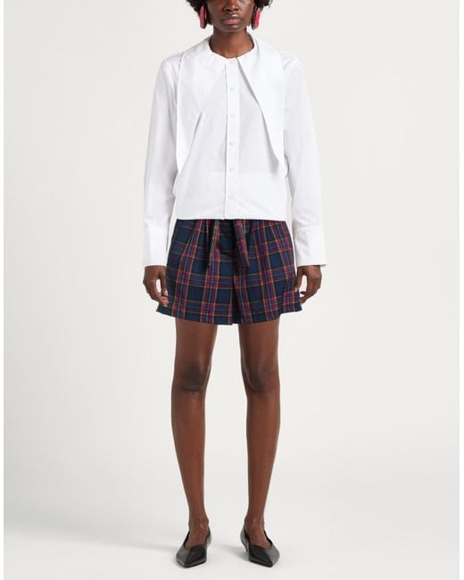 Souvenir Clubbing Blue Shorts & Bermuda Shorts Polyester, Viscose, Elastane