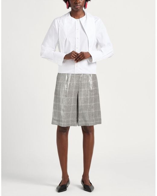 Peserico Gray Shorts & Bermuda Shorts Linen