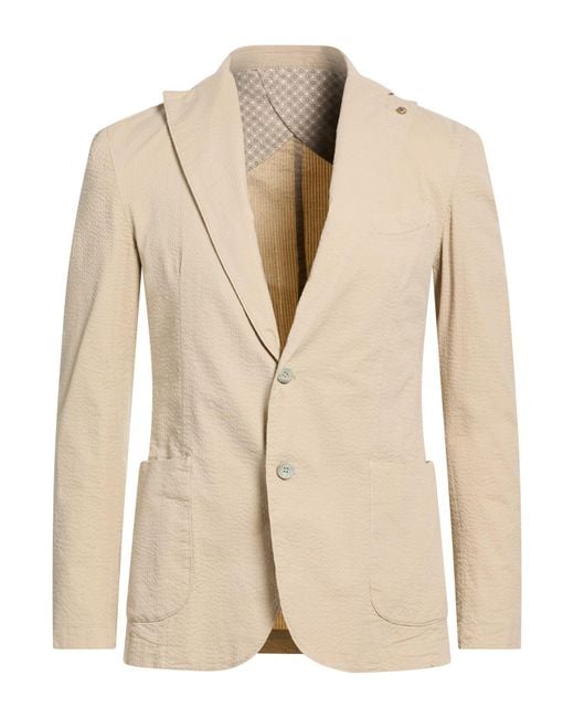 Barbati Natural Blazer Cotton, Elastane for men