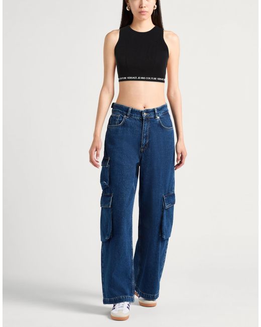 Versace Jeans Couture Black Top Cotton