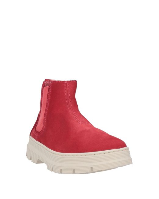 Natural World Red Ankle Boots