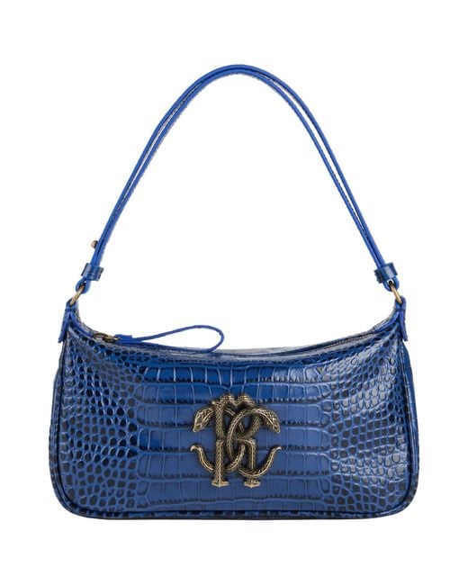 Roberto Cavalli Blue Handbag Leather