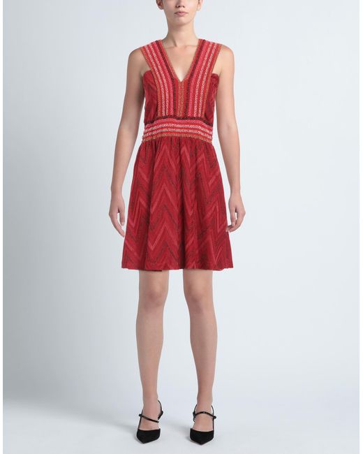 M Missoni Red Mini Dress