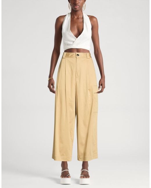 Woolrich Natural Sand Pants Cotton, Elastane