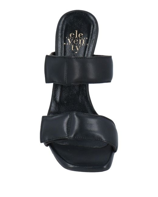 Eleventy Black Sandals