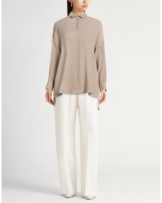 Agnona Natural Sand Shirt Silk