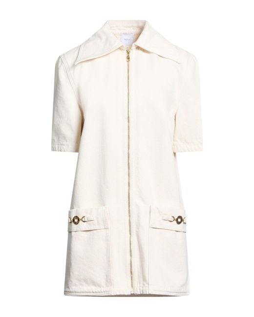 Patou White Mini Dress Cotton, Zamak