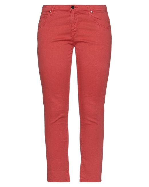 Jacob Coh?n Red Jeans Cotton, Linen, Elastane
