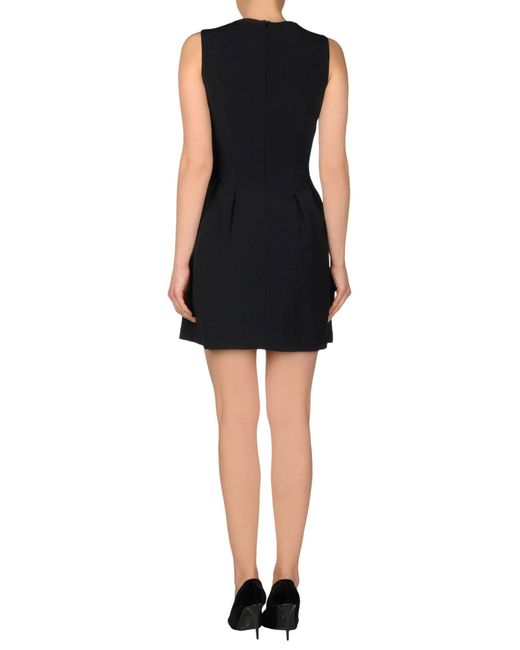 Grifoni Black Mini Dress Polyester, Viscose, Elastane