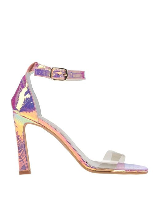 Daniele Ancarani Pink Sandals Leather, Plastic