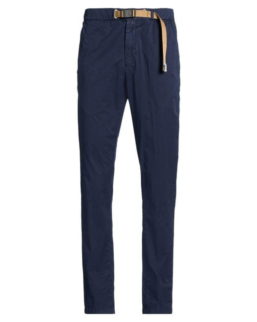 White Sand Blue Pants Cotton, Elastane for men