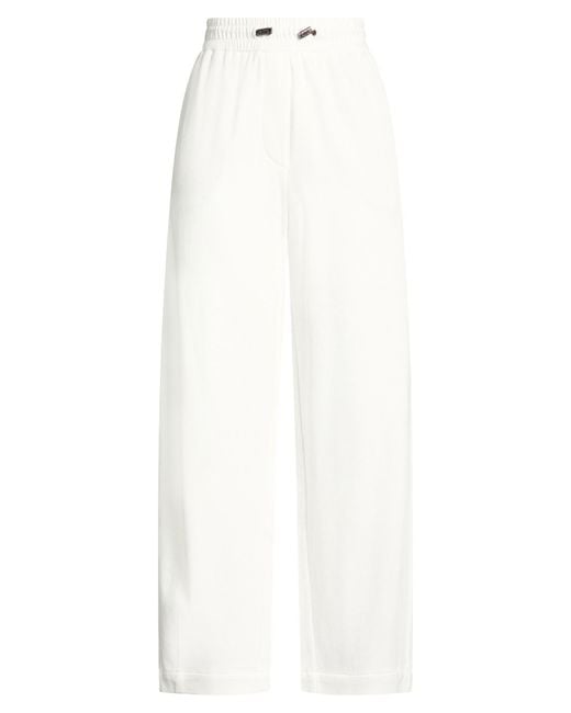 Brunello Cucinelli White Pants Cotton, Polyamide