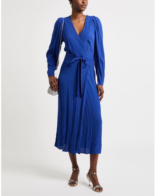 Twinset Blue Midi Dress Viscose