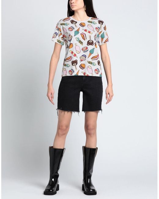 Moschino White T-Shirt Cotton, Elastane
