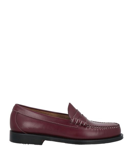 G.H.BASS Purple Burgundy Loafers Leather for men