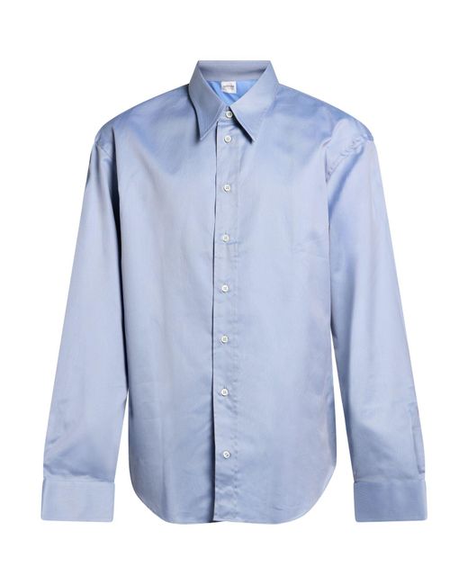 Armani Collezioni Blue Light Shirt Cotton for men