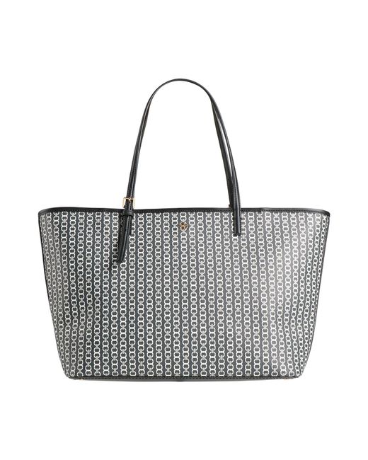 Tory Burch Gray Charcoal Handbag Textile Fibers