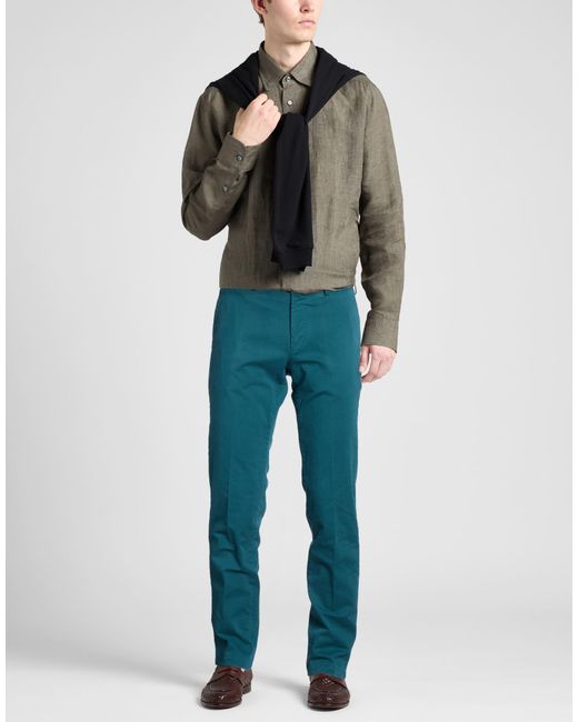 PT Torino Blue Pants Cotton, Elastane for men
