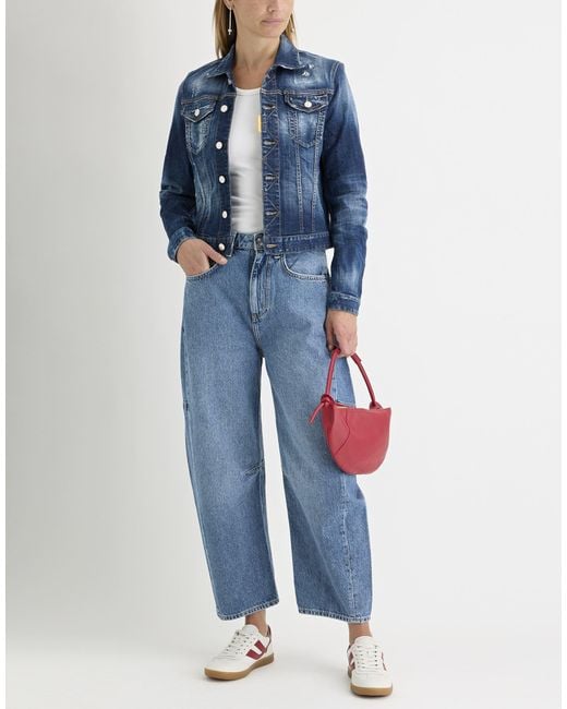 DSquared² Blue Denim Outerwear Cotton, Elastane