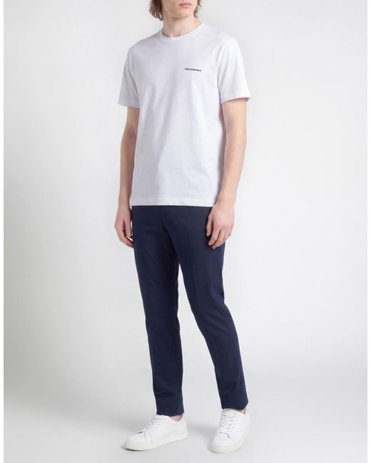 Emporio Armani White T-Shirt Lyocell, Cotton for men