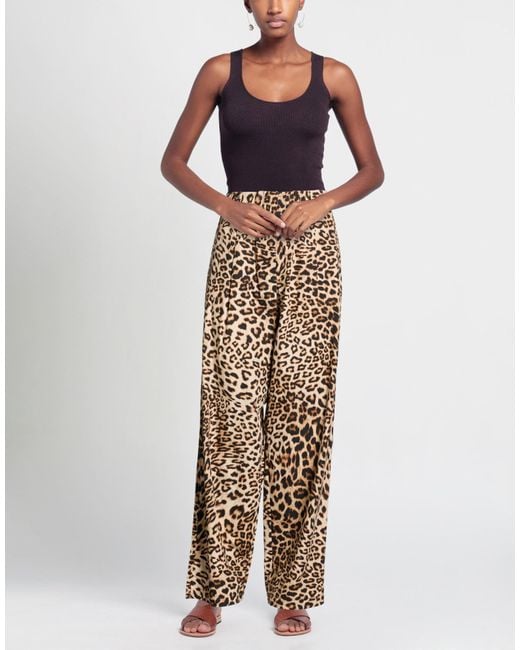 A PAPER KID Natural Camel Pants Cotton