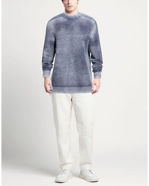 AROVESCIO Blue Turtleneck Wool, Cashmere for men