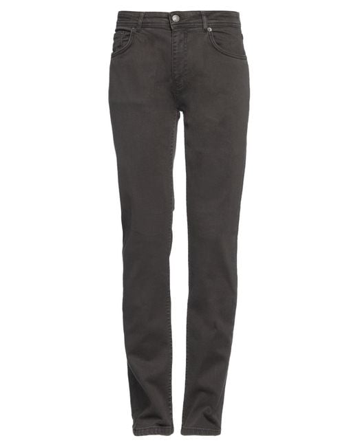 Fred Mello Men's Gray Jeans Cotton, Elastane