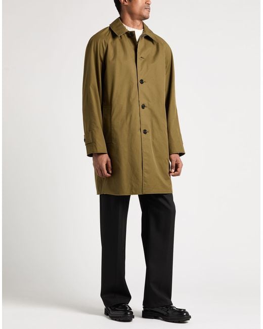 Burberry Green Military Overcoat & Trench Coat Cotton for men