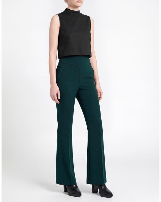Gattinoni Green Pants Polyester, Elastane