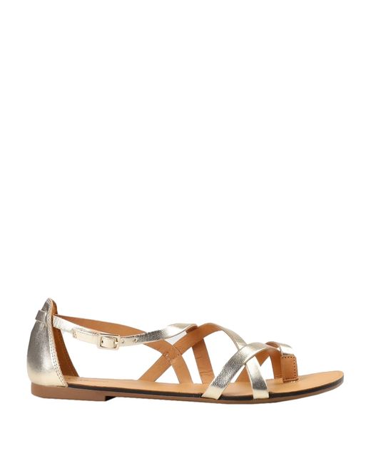 Vagabond Shoemakers Leather Toe Post Sandals in Gold (Metallic) | Lyst