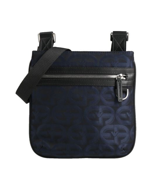 Emporio Armani Blue Midnight Cross-Body Bag Textile Fibers for men